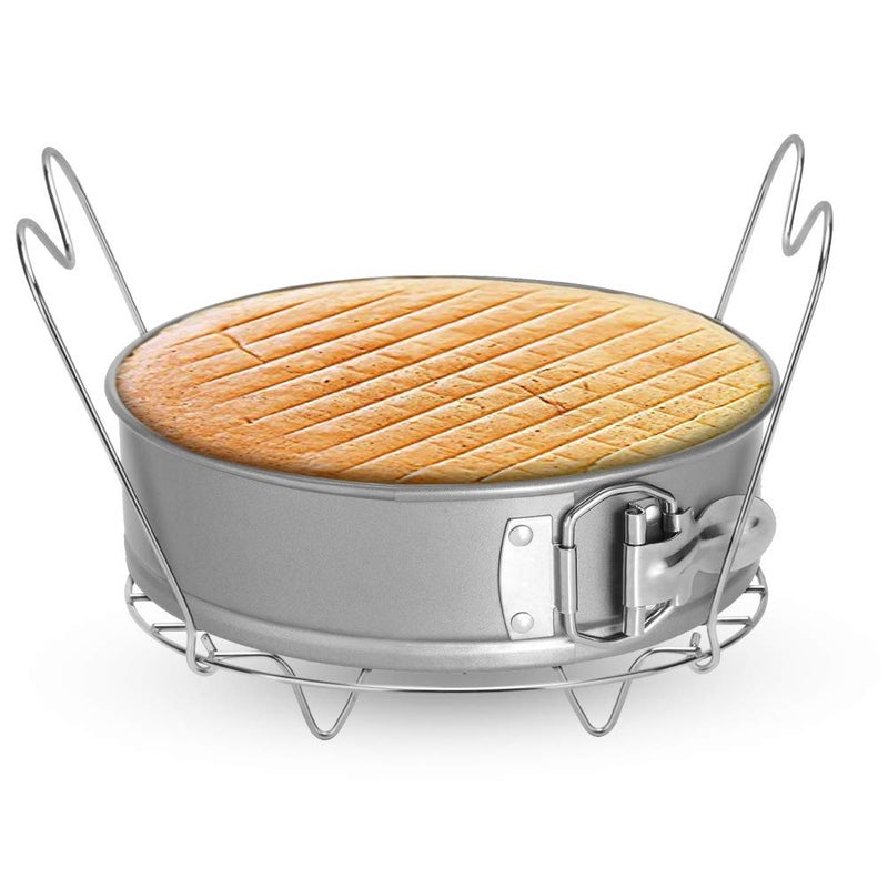 Createy Steamer Rack Trivet with Handles Compatible with Instant Pot Accessories 6 Qt 8 Quart, Pressure Cooker Trivet Wire Steam Rack, Great for Lifting out Whatever Delicious Meats & Veggies You Cook - Image 3